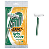 Bic Twin Select Disposable Shavers for Men Sensitive Skin - 10 ct