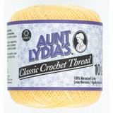 Aunt Lydia's Classic Crochet Thread, Maize, 350 Yds. - 3 Pkgs