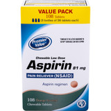 Premier Value Children's Chewable Orange Aspirin - 24ct