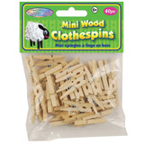 1 3/16" Mini Clothespins Natural, 40 ct- 1 Pkg