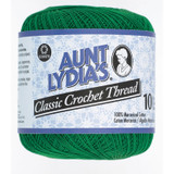 Aunt Lydia's Classic Crochet Thread, Myrtle Green, 350 Yds. - 3 Pkgs