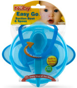Nuby Easy Go Suction Bowl With Lid & Spoon - Asst