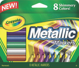Crayola Metallic Markers - Asst, 8 ct