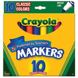 Coloring & Drawing Marker-Classic Colors 10Ct, Broad Line - 1 Pkg