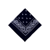 Bandanna-Paisley, Navy, 22"X22" - 1 Pkg