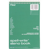 Greentint Steno Notebook, 80Ct. 6X9" - 1 Pkg