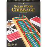 Cribbage Folding Wood Board Game w/Cards