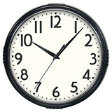 Retro Clock - Black, 9.5"