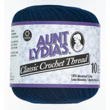 Aunt Lydia's Classic Crochet Thread, Navy, 350 Yds. - 3 Pkgs