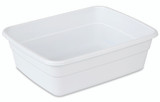 Sterilite Small White 8 Qt. Dish Pan - 14" L X 10.75" W X 4.5" H