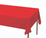 Solid Plastic Tablecover 100' Roll, Red