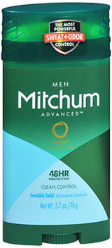 Mitchum Men Advanced Anti-Perspirant & Deodorant Invisible Solid Clean Control - 2.7 oz