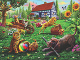 Dogs and Cats at Play 1000 pc Jigsaw Puzzle