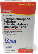 Dextromethorphan Polistirex ER Oral Suspension (30 mg per 5 ml) for Children and Adults *Compare to Delsym