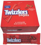 Twizzlers Strawberry Twists, Box of 18 Packs 2.5 oz each