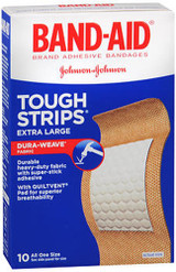 Band-Aid Bandages Tough-Strips Extra Large All One Size - 10 ct
