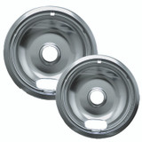 Range Kleen Chrome Drip Pan 6" & 8" Style A , 2-Pack