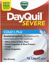 Vicks DayQuil Severe Cold & Flu, Non-Drowsy 16ct.