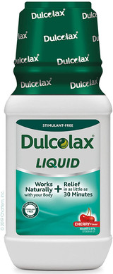 Dulcolax Liquid Laxative, Stimulant Free Laxative for Comfortable Relief, Cherry Flavor, 12 oz.