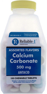 Reliable1 Calcium Carbonate 500mg Antacid - 150 ct