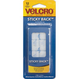 Velcro Sticky Back Squares, White, 7/8" - 1 Pkg