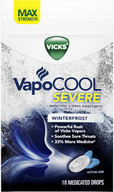 Vicks Vapo Cool Severe Medicated Drops 18ct.