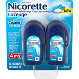 Nicorette 4mg Coated Nicotine Lozenge Stop Smoking Aid - Ice Mint - 80 ct