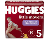 Huggies Little Movers Diapers Size 5 - 4 packs of 19