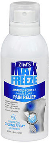 Zim's Max-Freeze Advanced Formula Muscle and Joint Pain Relief Continuous Cooling Spray - 3.4 oz