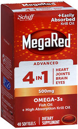 Schiff MegaRed Advanced 4 in 1 Dietary Supplement Softgels - 40 ct