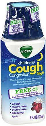 Vicks Children's Cough Congestion Night Liquid - 6oz