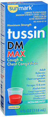 Sunmark Adult Tussin DM Max Cough & Chest Congestion Liquid - 4 oz