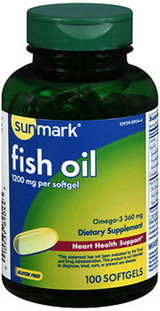Sunmark Fish Oil 1200 mg Softgels - 100 ct