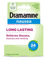 Dramamine-N Tablets Long Lasting Formula - 10 ct