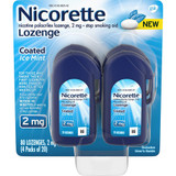 Nicorette 2mg Coated Nicotine Lozenge Stop Smoking Aid - Ice Mint - 80 ct