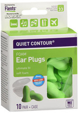 Flents Quiet Contour Foam Ear Plugs - 10 pairs