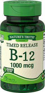 Nature's Truth B-12 1000 mcg Tablets Timed Release - 75 ct