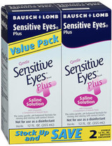 Bausch + Lomb Gentle Sensitive Eyes Plus Saline Solution - 24 oz