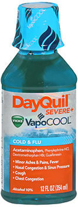 DayQuil Severe+ VapoCool Cold & Flu Liquid - 12 oz