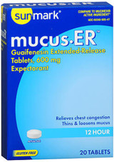 Sunmark Mucus Relief Extended-Release Tablets - 20 ct