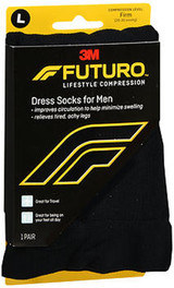 Futuro Restoring Dress Socks For Men Over the Calf Large Black Firm - 1 pr