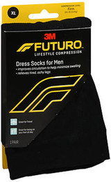 Futuro Restoring Dress Socks for Men Over the Calf X-Large Black Firm - 1 pr