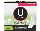 U by Kotex Security Ultra Thin Pads Long - 8 pks of 20