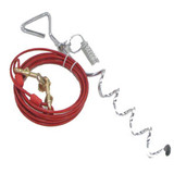 Chrome Pet Tie Out Stake w/Cable - 15'