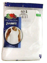 Men's White A-Shirt 3-Pack T-Shirt - White, Large
