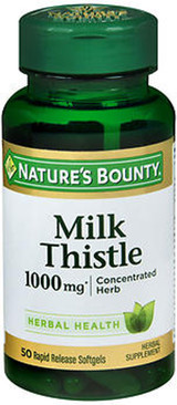 Nature's Bounty Milk Thistle 1000 mg Herbal Supplement Softgels - 50 ct