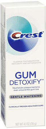 Crest Gum Detoxify Gentle Whitening Fluoride Toothpaste - 4.1 oz