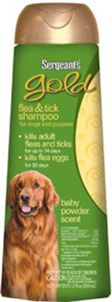 Gold Flea & Tick Dog & Puppy Shampoo - 12 oz