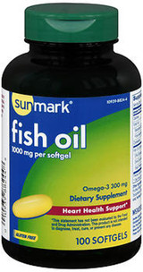 Sunmark Fish Oil 1000 mg Dietary Supplement Softgels - 100 ct