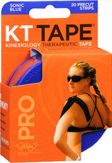 KT Kinesiology Therapeutic Tape Pro Strips Sonic Blue - 20 Strips